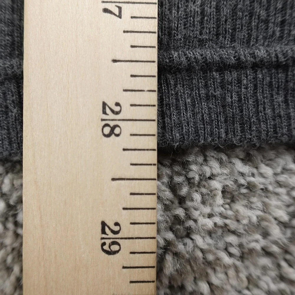 VTG Banana Republic‎ Sweater Mens XL Gray Johnny Collar Rib Knit Pullover USA